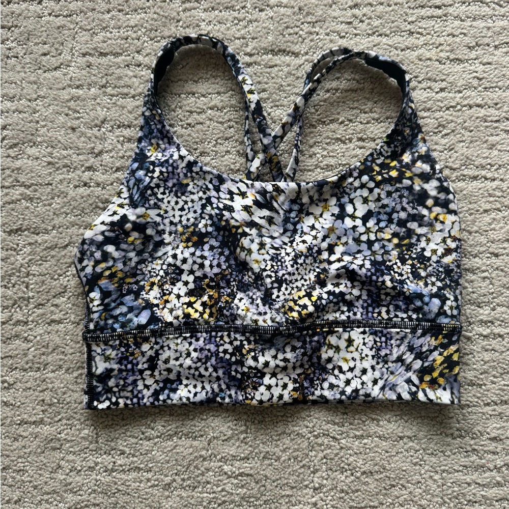 Lululemon Athletica Black and White Patterned Sports Bra